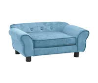 vidaXL Dog Sofa Turquoise 28.3"x17.7"x11.8" Plush