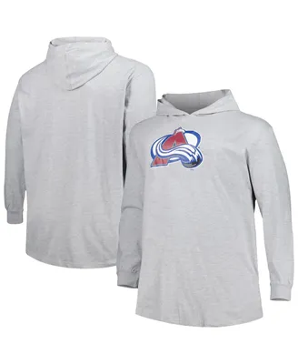 Men's Heather Gray Colorado Avalanche Big and Tall Pullover Hoodie