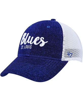 Women's '47 Brand Blue, White St. Louis Blues Encore Mvp Trucker Snapback Hat