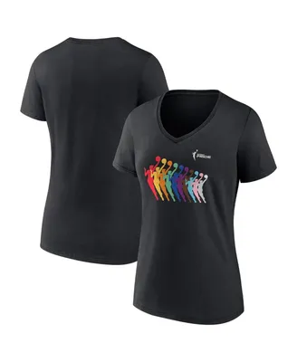 Women's Fanatics Wnba Logowoman Pride V-Neck T-shirt