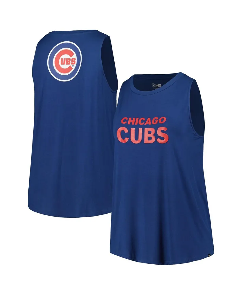 Women's New Era White/Royal Chicago Cubs Team Pinstripe Jersey Tank Top