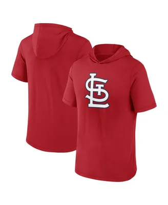 Men's Fanatics Red St. Louis Cardinals Short Sleeve Hoodie T-shirt