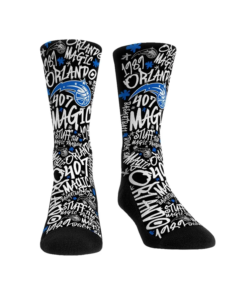Men's and Women's Rock 'Em Socks Orlando Magic Graffiti Crew Socks