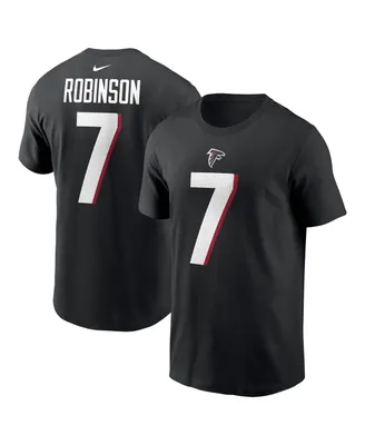 Men's Nike Bijan Robinson Black Atlanta Falcons 2023 Nfl Draft First Round Pick Player Name and Number T-shirt