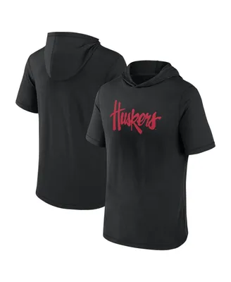 Men's Fanatics Black Nebraska Huskers Primary Logo Hoodie T-shirt