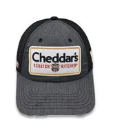 Men's Richard Childress Racing Team Collection Gray, Black Kyle Busch Cheddar's Retro Patch Adjustable Hat