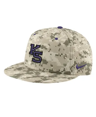 Men's Nike Camo Kansas State Wildcats Aero True Baseball Performance Fitted Hat