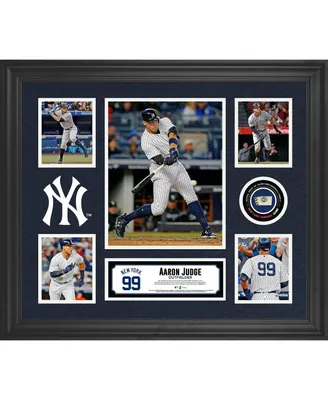 Aaron Judge New York Yankees Framed 20" x 24" 5-Photo Collage with a Piece of Game-Used Baseball