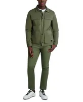 Karl Lagerfeld Paris Men's Four Pocket Long Sleeve Safari Jacket