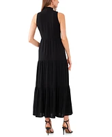 Vince Camuto Women's Split-Neck Sleeveless Maxi Dress