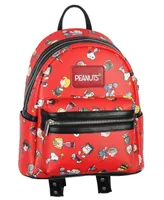 Peanuts Snoopy Charlie Brown Linus Lucy Sally Marcie Toss Print Mini Backpack