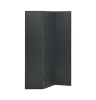 vidaXL 3-Panel Room Divider Anthracite 47.2"x70.9" Steel