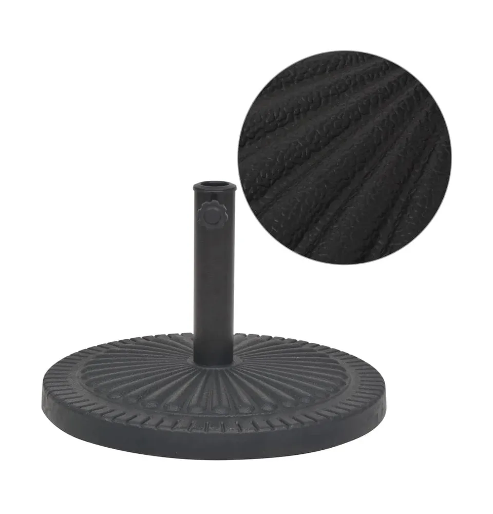 vidaXL Parasol Base Resin Round Black lb