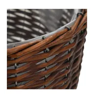 vidaXL Planter Wicker with Pe Lining