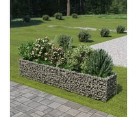 vidaXL Gabion Raised Bed Galvanized Steel 106.3"x19.7"x19.7"