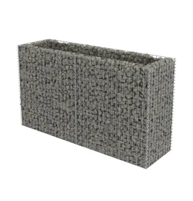 vidaXL Gabion Raised Bed Galvanized Steel 70.9"x19.7"x39.4"