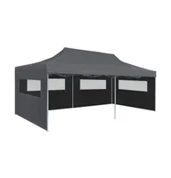 vidaXL Folding Pop-up Partytent with Sidewalls 9.8'x19.7' Anthracite