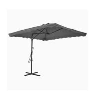 vidaXL Outdoor Parasol with Steel Pole 98.4"x98.4" Anthracite