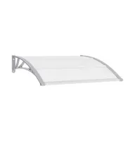 vidaXL Door Canopy Gray and Transparent 47.2"x29.5" Pc