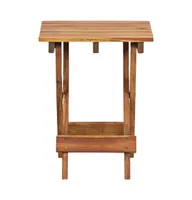 vidaXL Plant Stand 11.8"x11.8"x15" Solid Acacia Wood