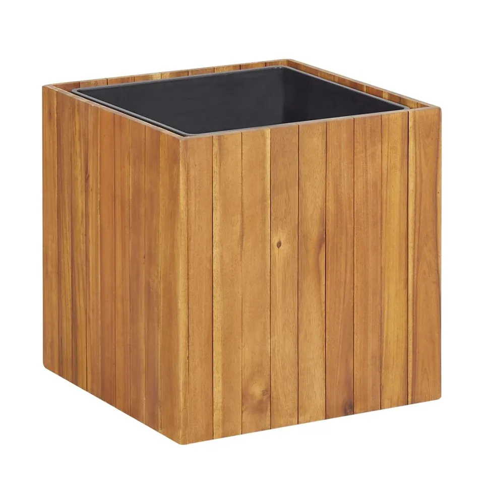 vidaXL Garden Raised Bed Pot 17.1"x17.1"x17.3" Solid Acacia Wood