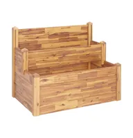 vidaXL 2-Tier Garden Planter 43.3"x29.5"x33.1" Solid Acacia Wood