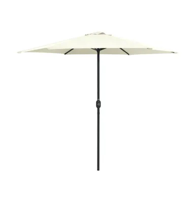 vidaXL Outdoor Parasol with Aluminum Pole 106.3"x96.9" Sand White