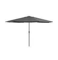 vidaXL Outdoor Parasol with Metal Pole 157.5" Anthracite