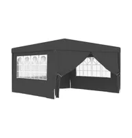 vidaXL Professional Party Tent with Side Walls 13.1'x13.1' Anthracite 0.3 oz/ft²