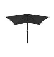 vidaXL Parasol with LEDs and Steel Pole 6.6'x9.8