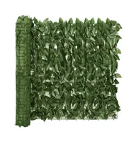 Balcony Screen with Dark Green Leaves 157.5"x29.5"