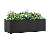 vidaXL Garden Raised Bed with Self Watering System Anthracite 39.4"x16.9"x13"