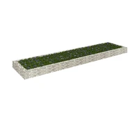 vidaXL Gabion Raised Bed Galvanized Steel 157.5"x39.4"x7.9"