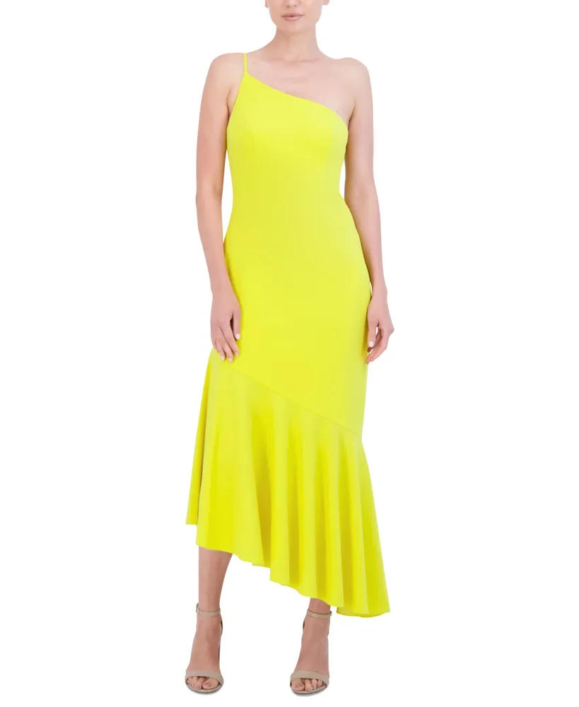 Women's Strapless Crepe Midi Dress