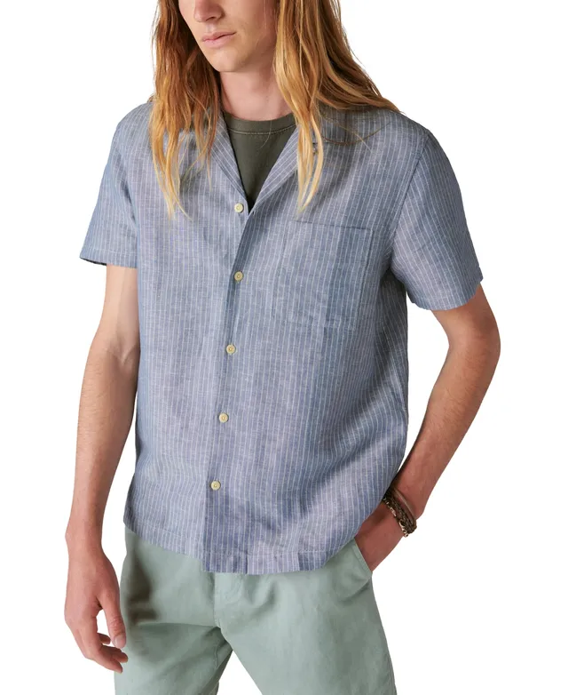 Lucky Brand Men's Long Sleeve Button-Front Jersey Shirt
