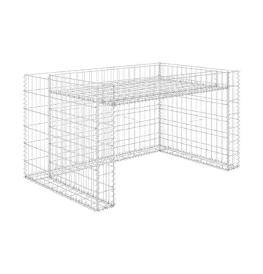 Lawn Mower Garage with Raised Bed 43.3"x31.5"x23.6" Steel Wire