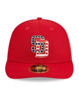 Men's New Era Red San Diego Padres 2023 Fourth of July Low Profile 59FIFTY Fitted Hat
