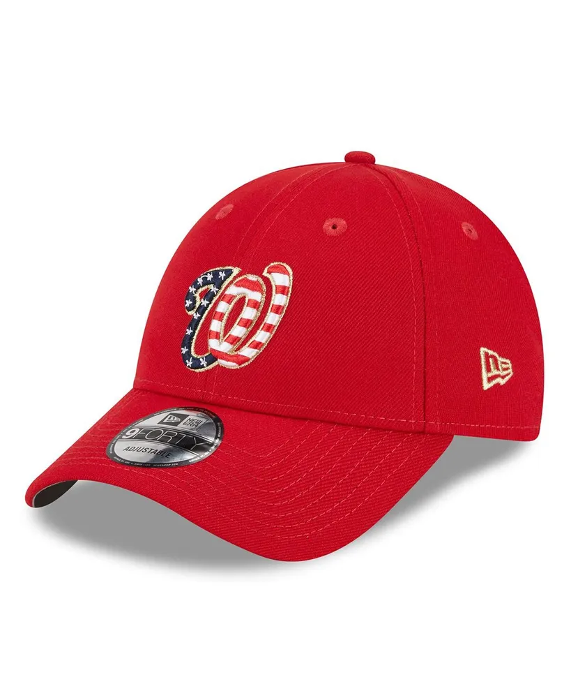 Men's New Era Red Washington Nationals 2023 Fourth of July 9FORTY Adjustable Hat