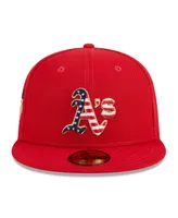 Men's New Era Red Oakland Athletics Fourth of July 59FIFTY Fitted Hat