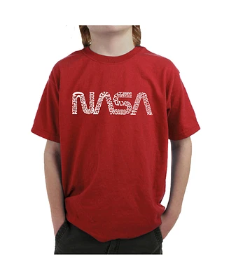 La Pop Art Boys Word T-shirt - Worm Nasa