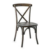 Merrick Lane Davisburg Stackable Wooden Cross Back Bistro Dining Chair