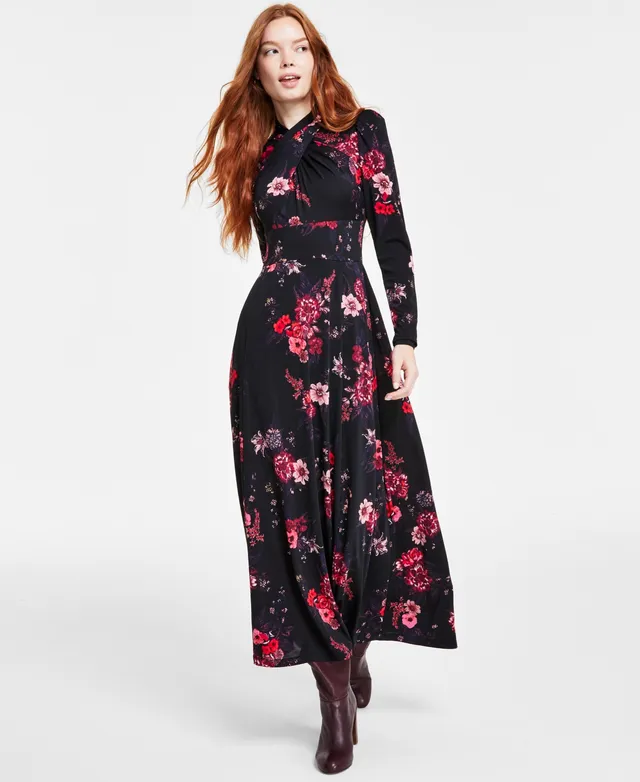 rachel rachel roy women's harland floral-print a-line dress Home