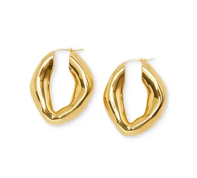 Heymaeve 18k Gold-Plated Medium Artistic Hoop Earrings