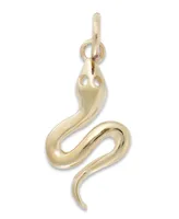 Coiled Snake Charm in 14k Gold