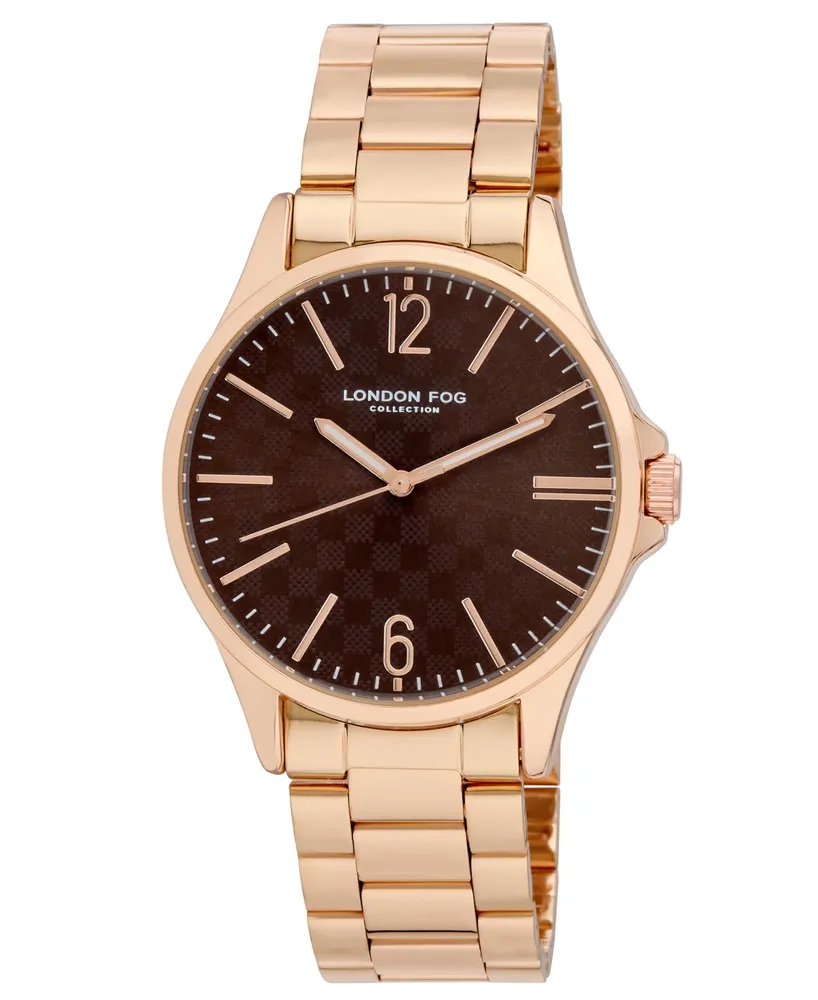 London Fog Women's Quartz Aberdeen Rose Gold-Tone Alloy Watch 40mm