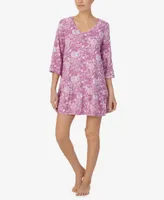 Ellen Tracy Women's 3/4 Sleeve Short Nightgown