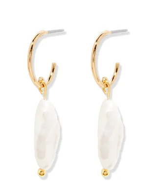 brook & york "14k Gold" Olive Biwa Pearl Earrings