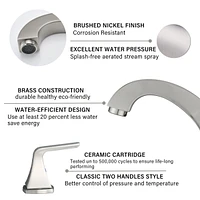 Widespread 2 Handles Bathroom Faucet With Pop Up Sink
