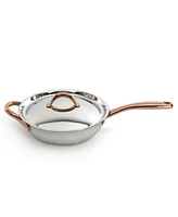 BergHOFF Ouro Gold 10Pc 18/10 Stainless Steel Cookware Set, Ss Lids, Rose Gold Handles