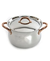 BergHOFF Ouro Gold 3pc 18/10 Ss Steamer Set, Ss Lids, Rose Gold Handles